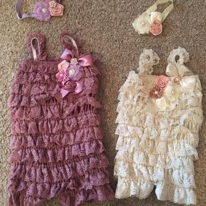 Lace rompers